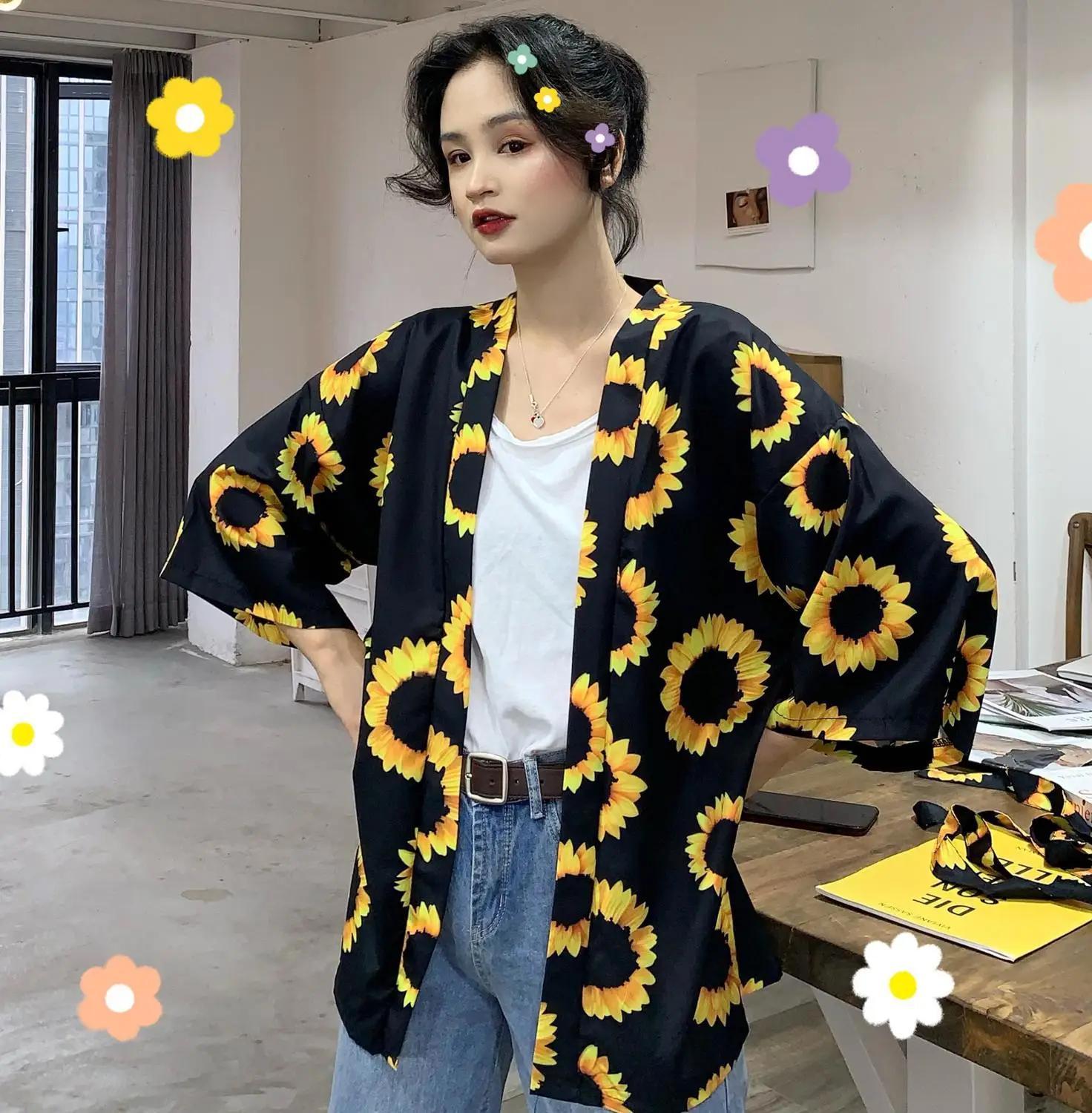 Традиционное японское кимоно кардиган obi yukata женские традиционные японские
