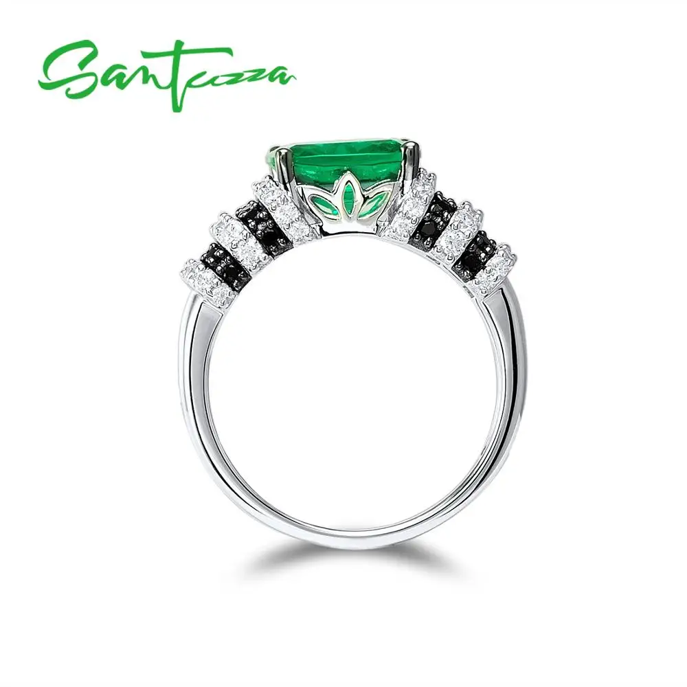 SANTUZZA, серебряное кольцо для женщин, 925 пробы, серебряное, модные, круглые кольца для женщин, кубического циркония, кольца, вечерние ювелирные изделия