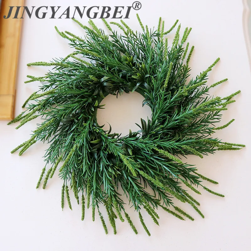 

Green Plastic dog tail grass wreath Artificial plants Garland weeding Scenes decoration home wall flowers