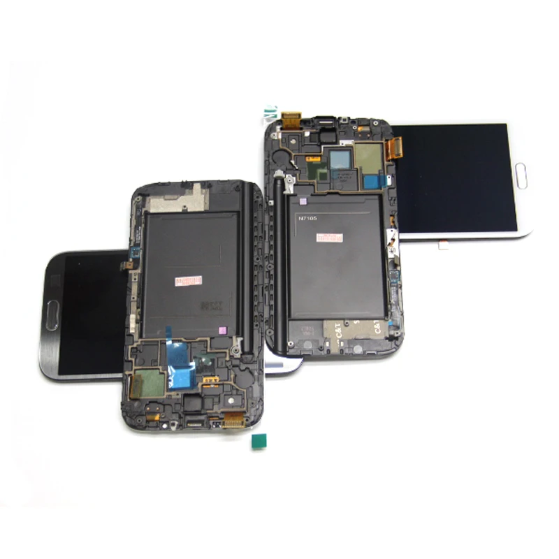 Супер AMOLED для Samsung Galaxy Note 2 N7100 N7105 ЖК-дисплей сенсорный экран дигитайзер с рамкой