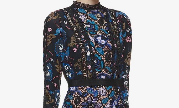 Женское кружевное вечернее платье Автопортрет подиумное винтажное облегающее с