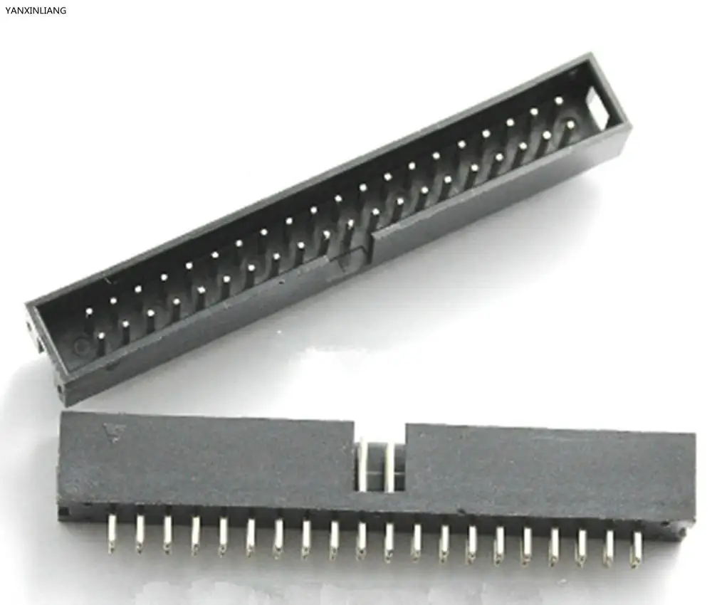10 шт. DC3 40 Pin 2x20Pin двухрядный шаг 2 54 мм двухуровневый прямой штырь мужской IDC Socket Box