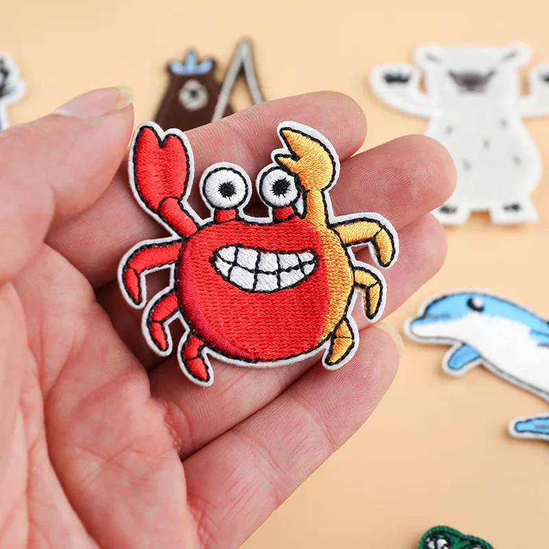 Милые нашивки в форме животных с медведем моющиеся железные для футболки детский