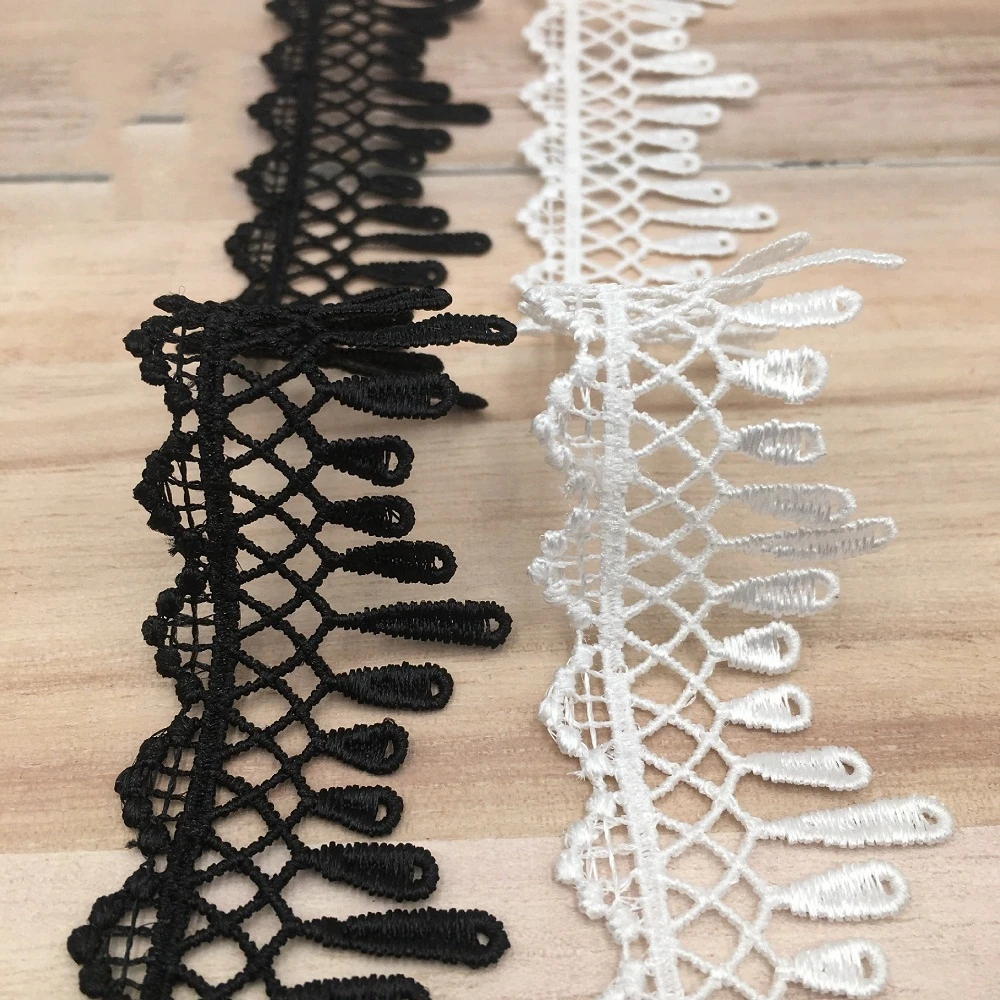

1 Yd Vintage Embroidered Lace Edge Trim Wedding Ribbon Applique DIY Sewing