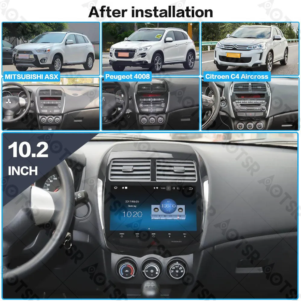Aotsr Android 8 0 7 1 GPS навигация автомобиля нет DVD плеер для MITSUBISHI ASX RVR Outlander Sport 2010 2014