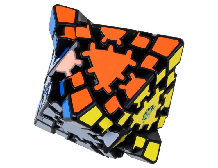 Lan lan gear octohedron полностью наклеенный черный куб головоломка черная идея подарка