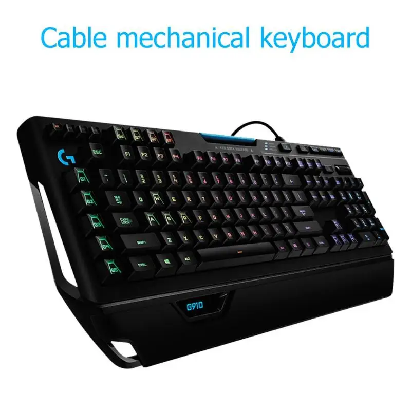 Механическая игровая клавиатура для ПК logitech G910 Orion Spark RGB с подставкой для рук, оригинальные компьютерные клавиатуры с 9 программируемыми клавишами