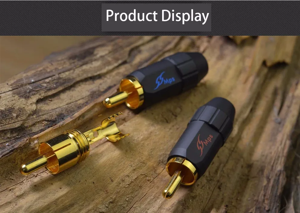 MPS Fish-4B HiFi медь RCA штекер 24 К позолоченный Аудио двойной переходник lotus переходник для динамиков Кабельные усилители