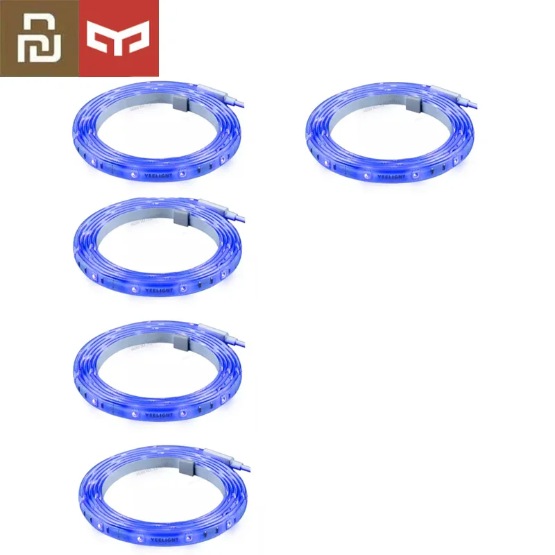 1M 5pcs Xiaomi Yee светильник умный светильник удлинитель полосы для Yee светильник полоса Умный дом WiFi приложение светодиодный светильник с дистанционным управлением полоса 1 м - Цвет: 1M 5pcs
