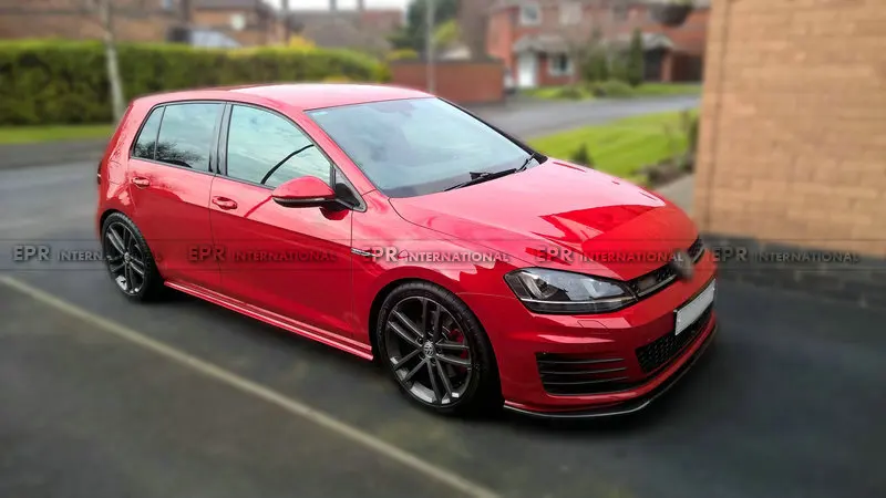 Карбоновая передняя губа для VW GOLF 7(2012-) GTI тип A углеродное волокно передняя губа(предварительно подтянутая) обвес набор тюнинг для Golf 7 гоночная часть