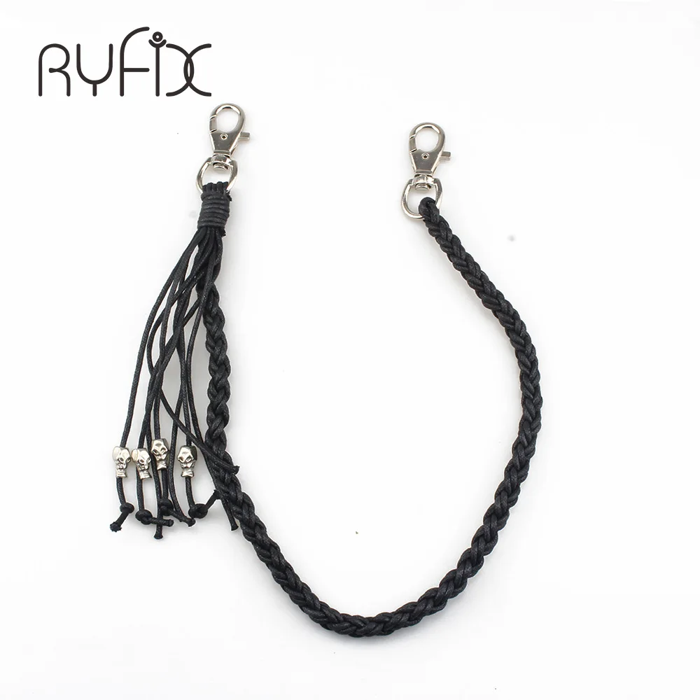 Summer Fashion Jeans Wallet Chains Genuine leather Braid Belt Chain Punk Men Women Single Layers Trousers chains DR05 | Украшения и