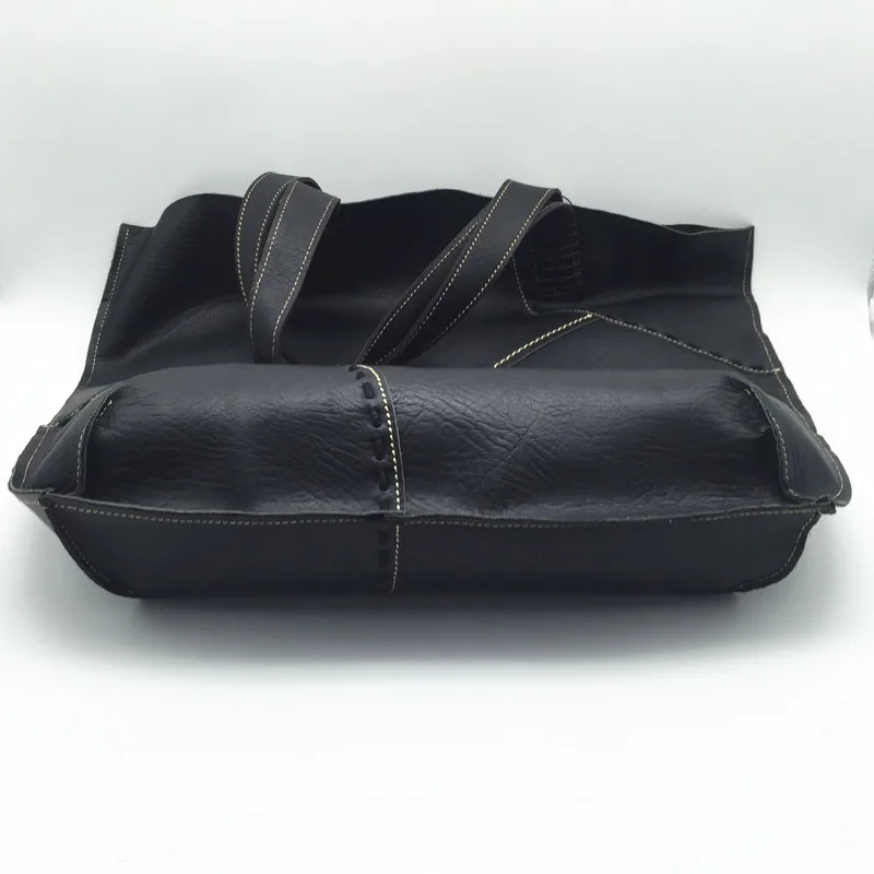 Женская Повседневная Сумка тоут из 100% натуральной кожи Большая вместительная