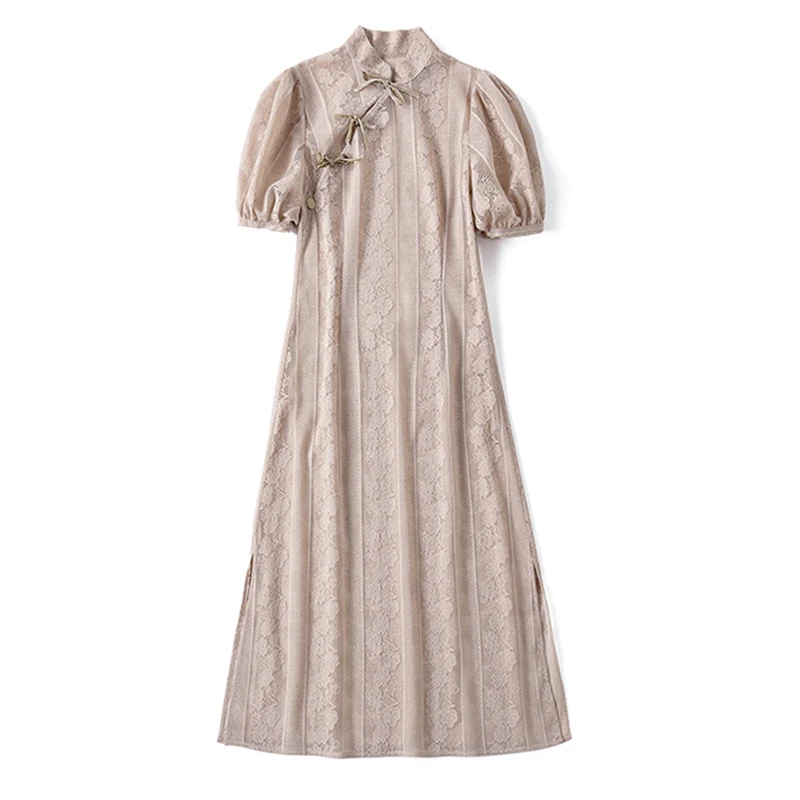 Женское Повседневное платье-Чонсам Trytree Элегантное летнее кружевное платье до