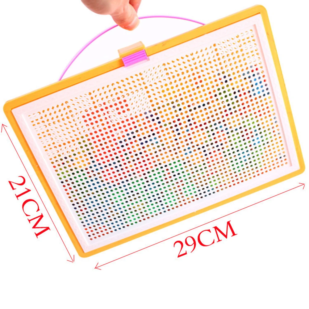 

0-3Years 296Pcs/Set Mushroom Nail Puzzle Peg Board DIY Mosaic Kit Education Kids Toy