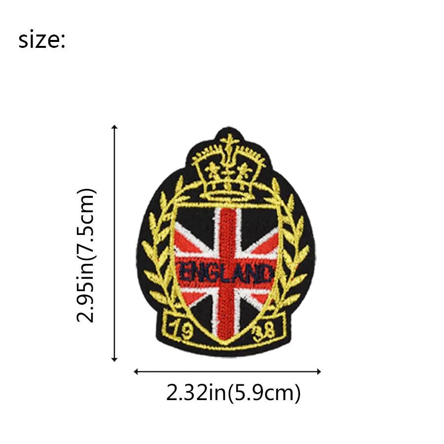10 шт. английские значки нашивки для одежды железная аппликация вышивка швейные