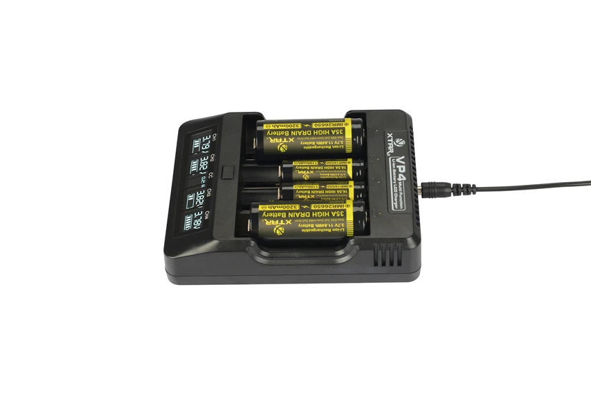XTAR VP4 Universal Battery Charger Intelligent LCD Display For 18650 /22650/26650/32650/14500 Rechargeable Charging|display jewelry|display