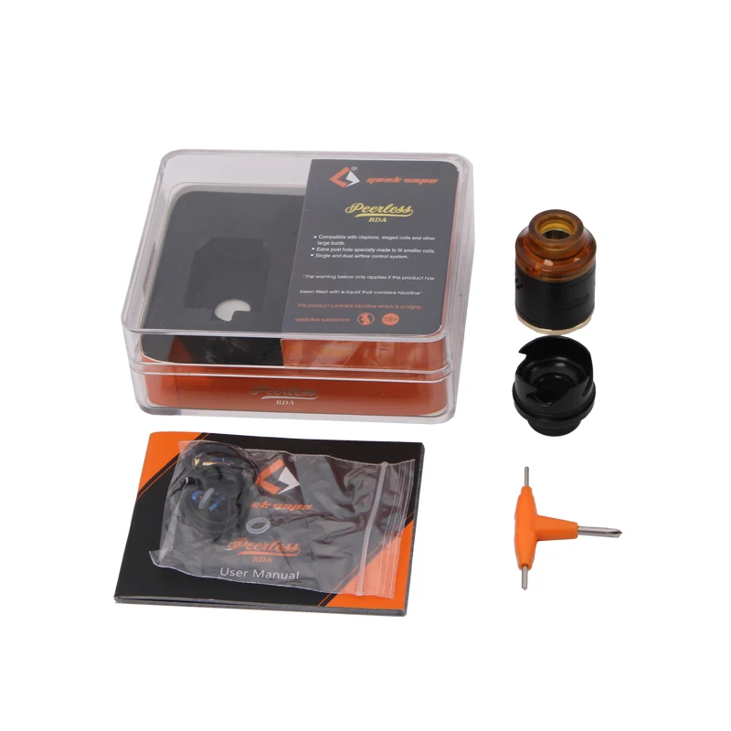 Оригинальный geekvape peerless RDA танк Поддержка один и двойной катушки с 9 отверстиями