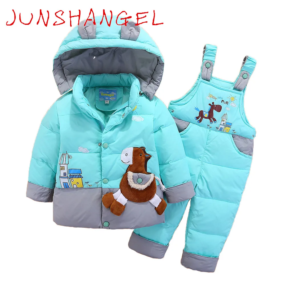 JUNSHANANGEL/Официальный магазин детский зимний комбинезон Теплая Верхняя одежда и