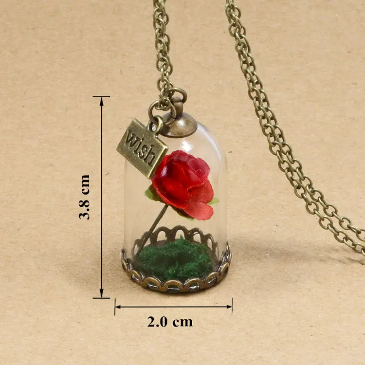 Красота и с рисунком из мультфильма Красавица Чудовище натуральный красный