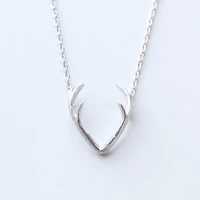fashion deer horn antler pendant necklaces for women unique design animal necklace minimalist jewelry