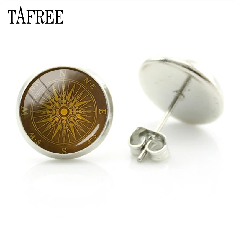 TAFREE новые модные коробки и иглы красивые серьги гвоздики дизайн кабошон купол