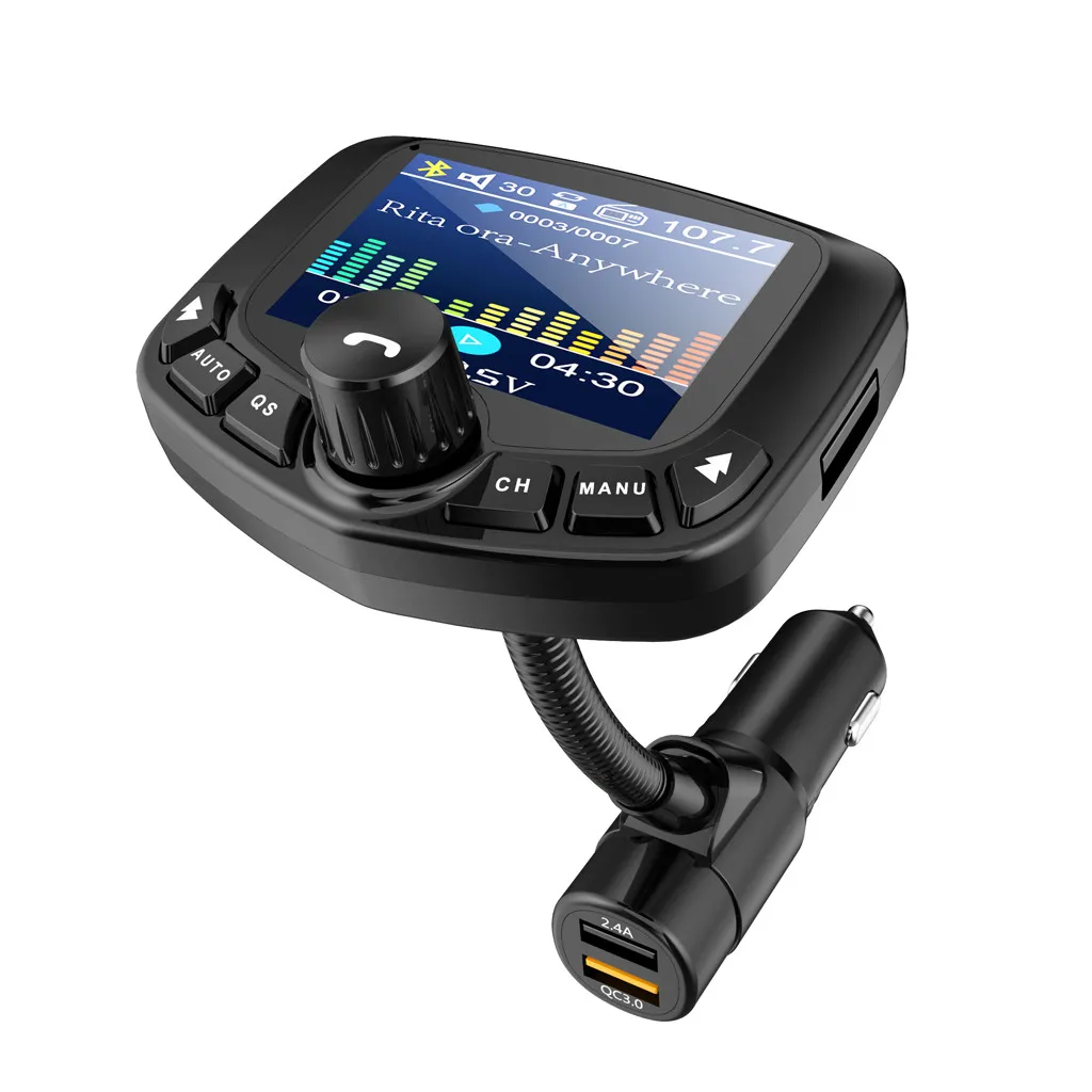 Автомобильный Зарядное устройство Bluetooth FM передатчик модулятор адаптер 3 Порты и