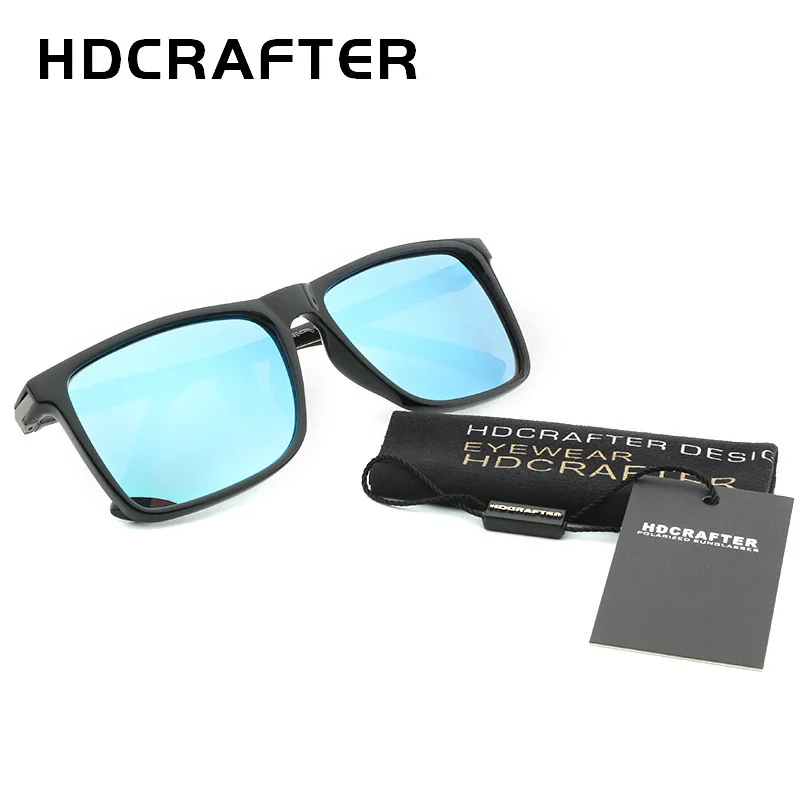 Модные поляризованные мужские солнцезащитные очки HDCRAFTER 2018 из