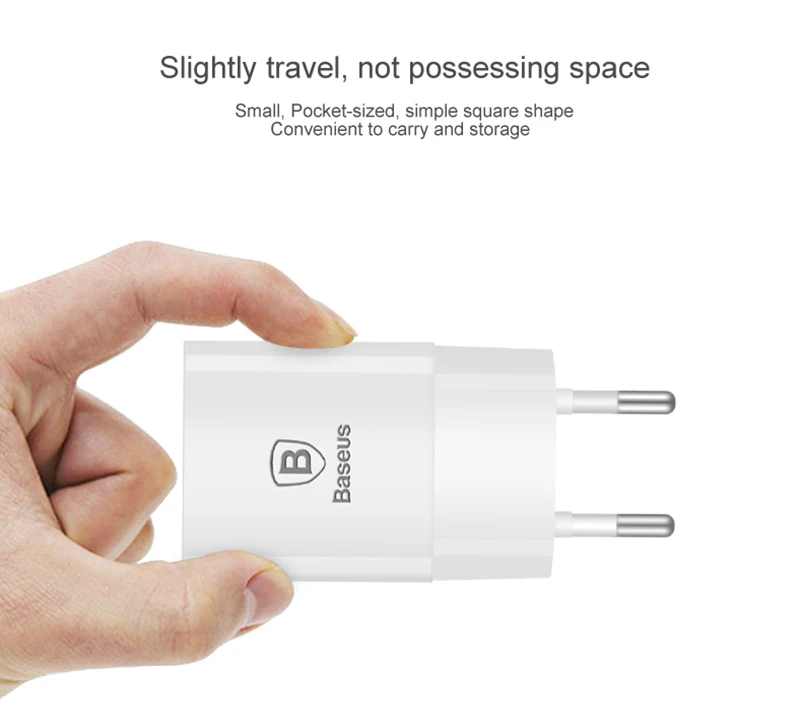Baseus USB зарядное устройство для iPhone 8 7 ЕС вилка Дорожное настенное зарядное устройство для samsung S9 huawei Xiaomi Mi зарядное устройство для мобильного телефона адаптер