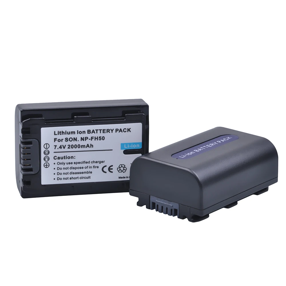 2 шт. 2000 мА/ч, NP-FH50 NP FH50 батареи+ Dual USB Зарядное устройство для sony A230 A330 A290 A390 DSC-HX1 HX100 HX200 HDR-TG1E TG3 TG5 TG7