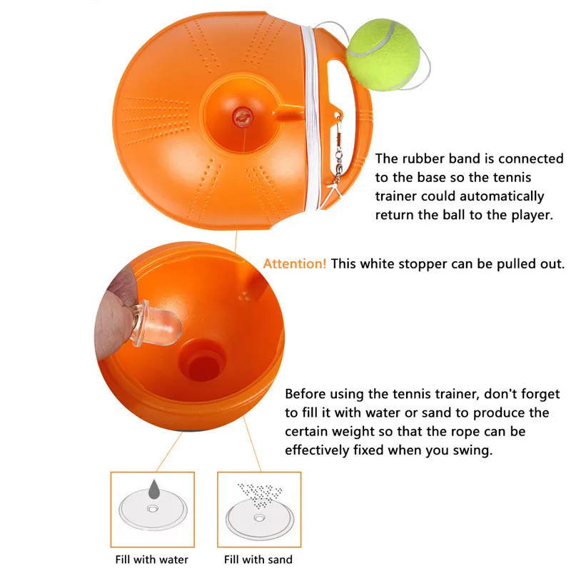 Аксессуары для тренировки теннисных мячей инструмент самостоятельной теннисные