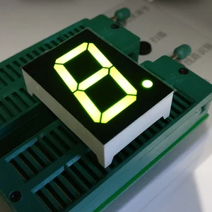 Цифровой трубчатый светодиодный дисплей, 1 бит, 7-сегментный общий анод с высоким белымзеленымжелтым зеленым светом, 1 дюйм