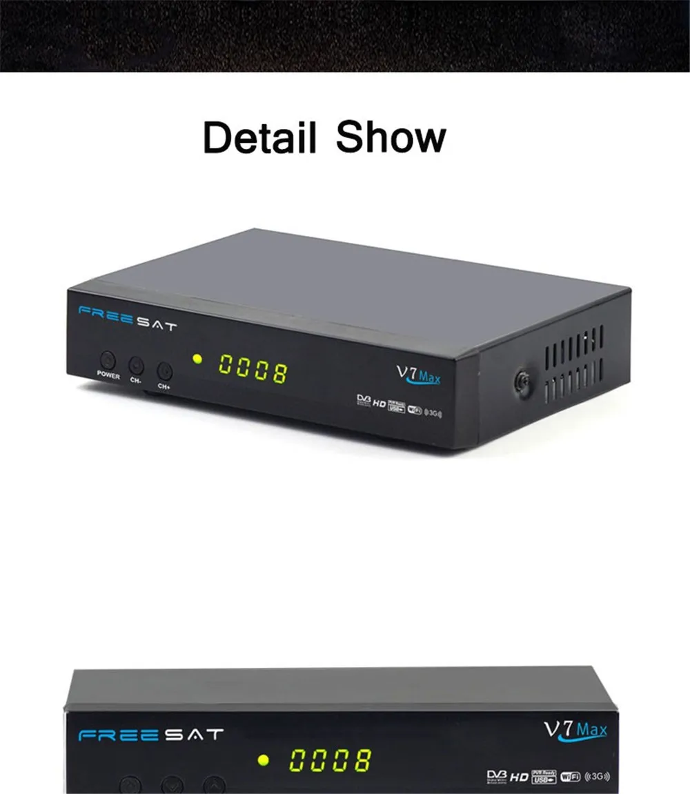 USB спутниковый приемник WIFI с 7 Клин для детей в возрасте от 1 года Европы V7 MAX DVB-S2 спутниковый ТВ приемник PowerVu Biss Key PK V7 декодер