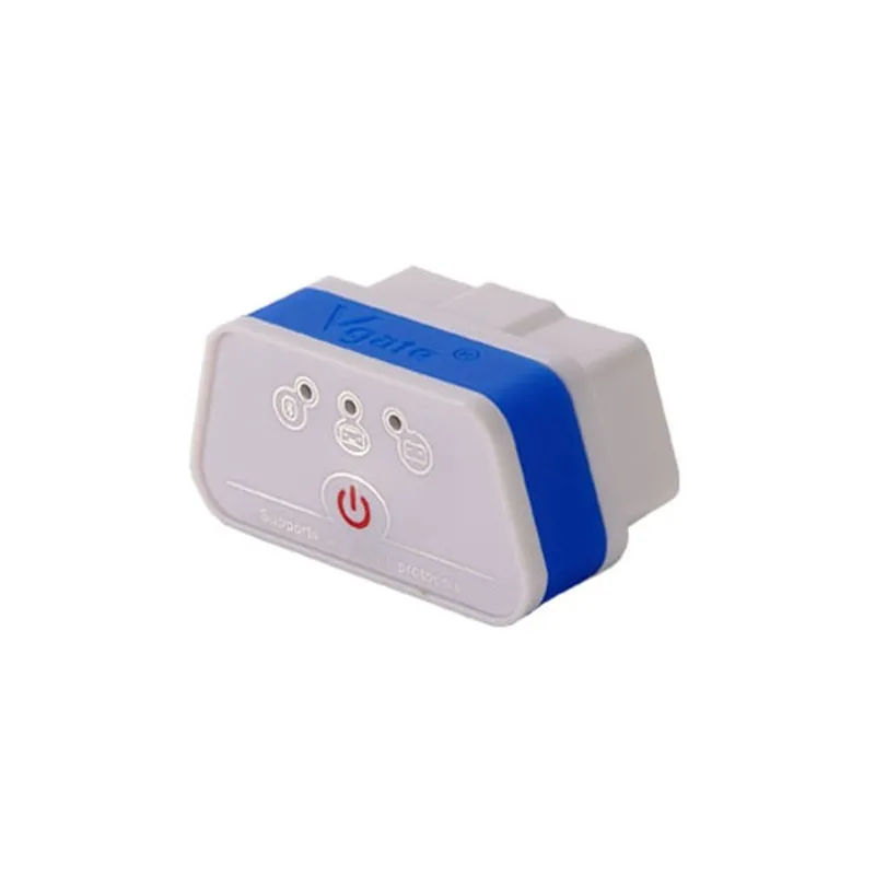 White and blue Vgate icar2 OBD2 ELM327 V2.1 Bluetooth адаптер с ARM чип диагностики автомобиля сканер Automotriz код ридер для Android/PC - Цвет: White and blue
