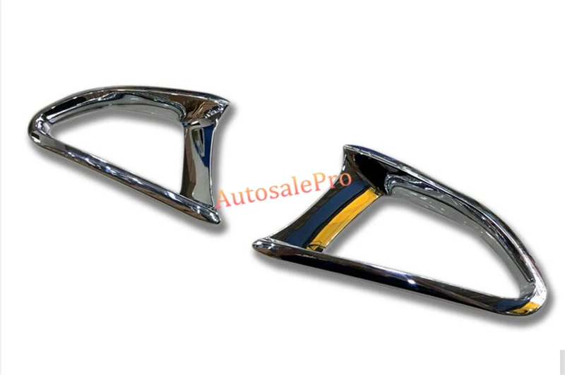 Хромированный задний бампер для противотуманных фар рамка лампы Крышка отделка 2