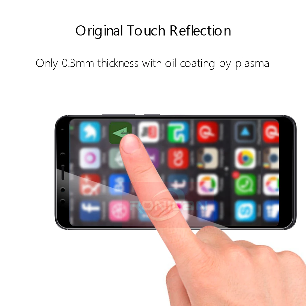 Защитное стекло для Xiaomi Redmi 5 plus защита экрана полное покрытие белый и черный