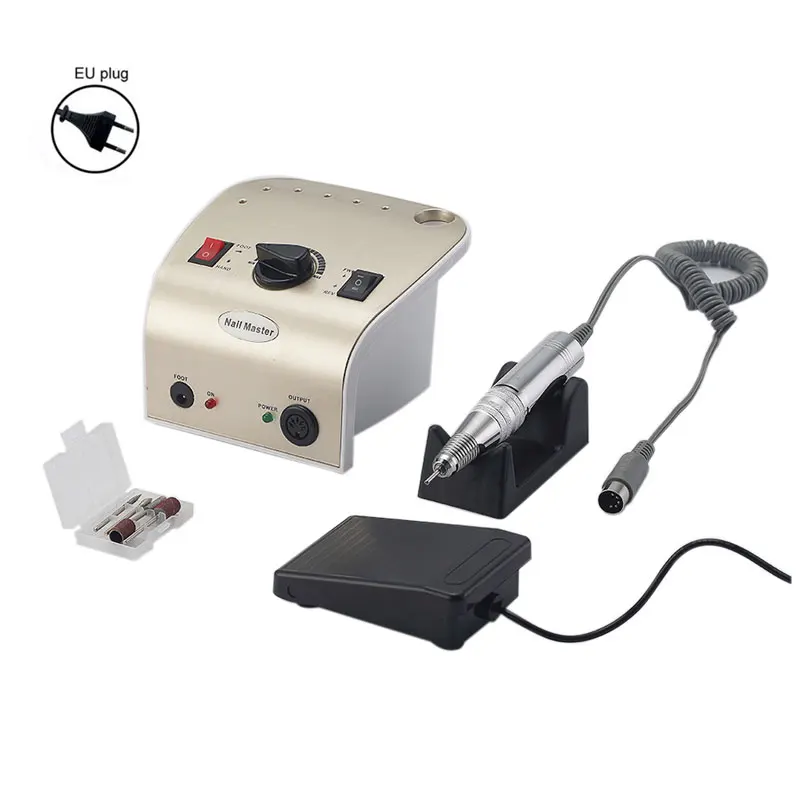 Nail Drill EU Plug Профессиональный 35000 об/мин Электрический сверлильный станок для ногтей, Электрический Маникюрный сверла машины, аксессуары для педикюра, набор для маникюра, пилочка для ногтей, инструменты для ногтей - Цвет: Nail Drill EU Plug