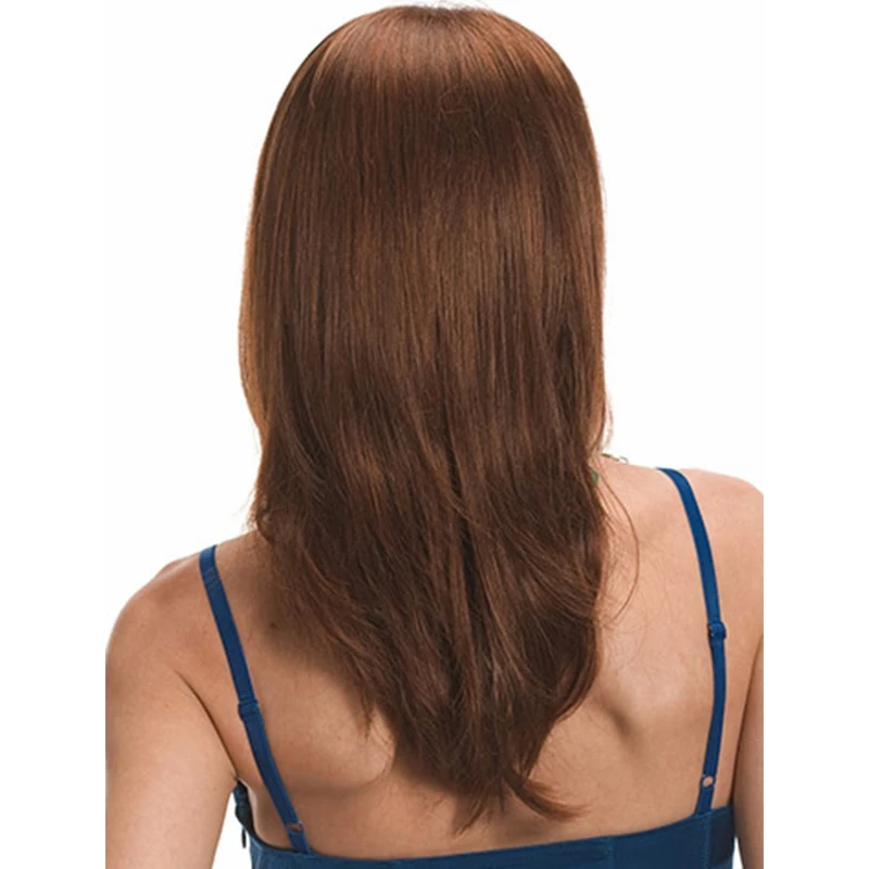 2016 Новое Прибытие Длинные Прямые Прическа Коричневый Цвет женские Парики Из