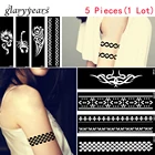 5 шт., маленький индийская хна трафарет для татуировки, сексуальный 48 дизайнов, Аэрограф для рисования, сделай сам, боди-арт, рисунок, браслет, цепочка, шаблон для татуировки