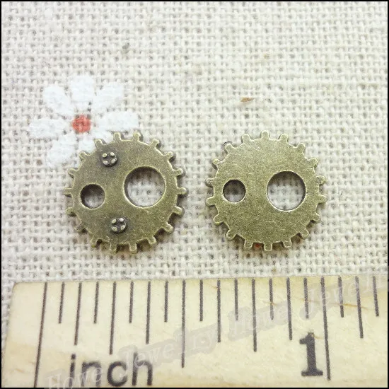 

80pcs charm gear Pendant 12*12mm Antique bronze Handmade Jewelry Making DIY Supplies European Alloy accessories Hot