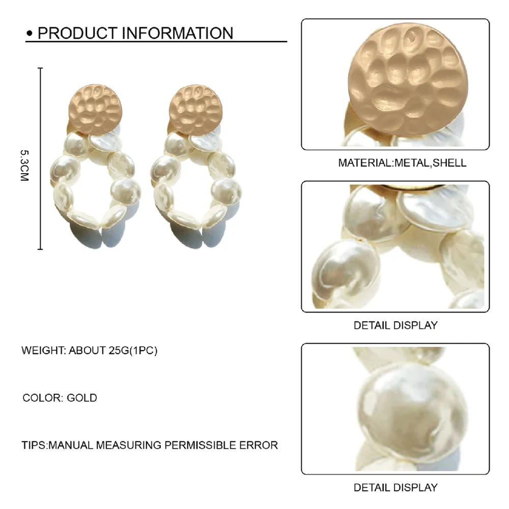 XEEWOOX 2019 Boho Retro circular Pearl Earrings Romantic Designer Gold Grace Creative Drop For Women Gift | Украшения и