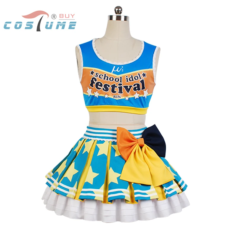 LoveLive! Любовь Live черлидеров Косплей Rin Hoshizora Костюм для женщин девочек Хэллоуин