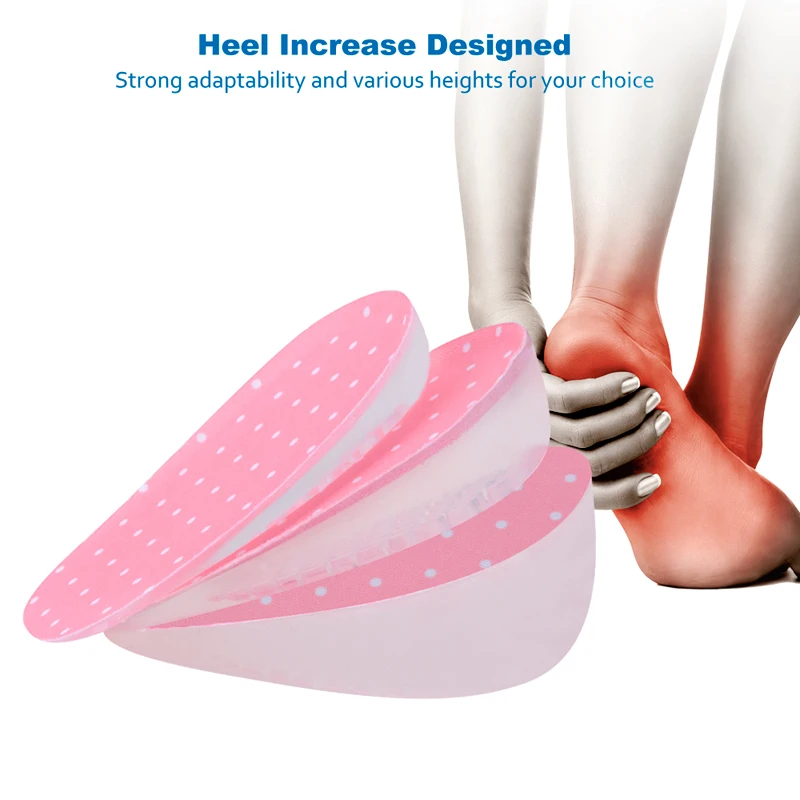 Soumit клейкие силиконовый гель невидимый подъемник половина каблук для увеличения