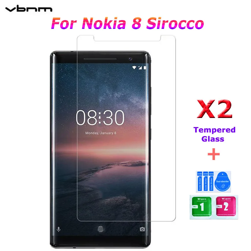 2 Pcs/Lot For Nokia 8 Sirocco Tempered Glass 9H 2.5D Premium Screen Protector | Мобильные телефоны и аксессуары