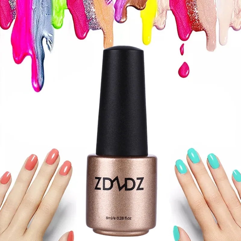 ZDZDZ розовый фиолетовый разноцветный гель для ногтей лак 8 мл УФ Гель Vernis