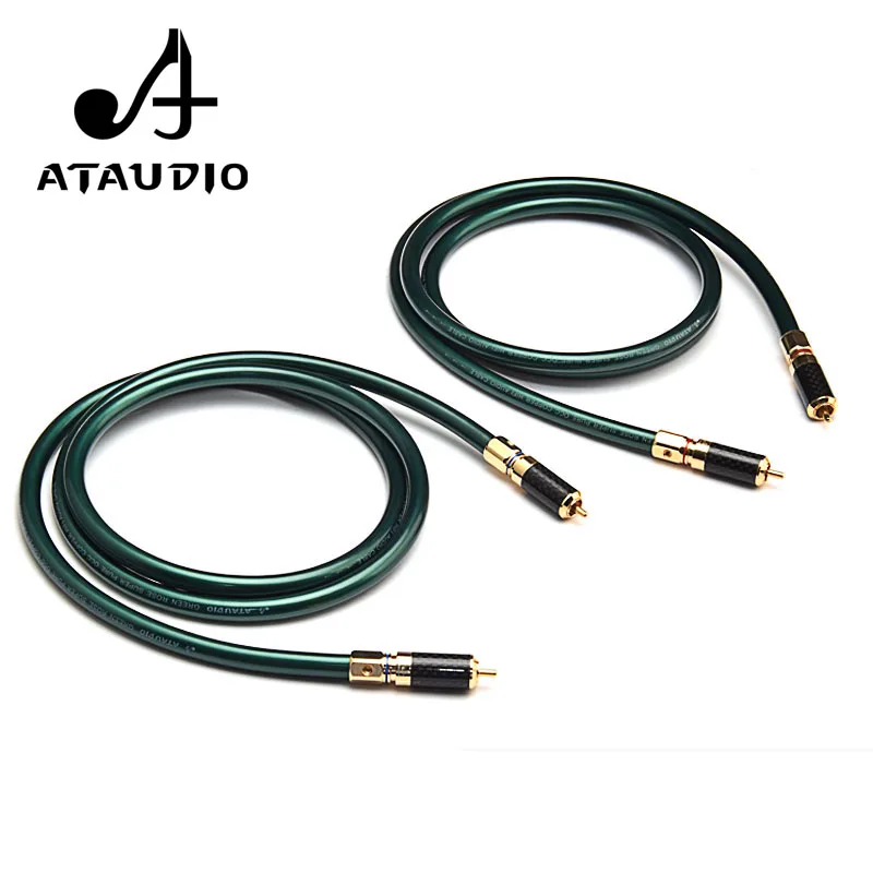 ATAUDIO Hifi RCA кабель Hi end Pure OCC 2RCA Штекерный аудио 1 м 2 м|Кабели VGA| |