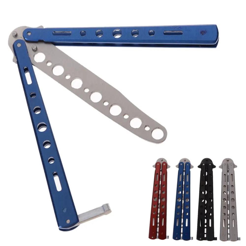 Лезвие Ножи Нержавеющая сталь Balisong Обучение Тренер практика бабочка Стиль тупая