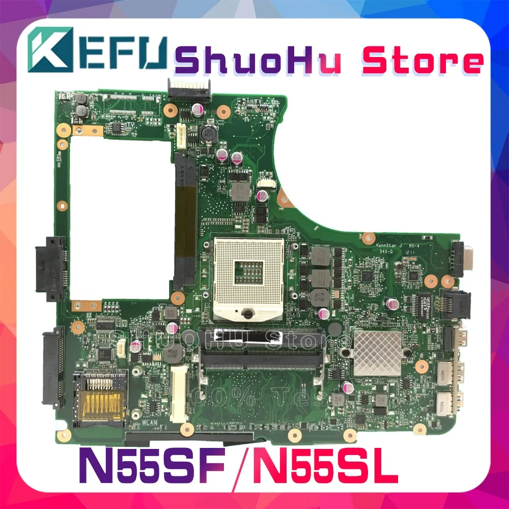 Материнская плата KEFU для ноутбука ASUS N55SF N55SL N55S HM65 REV.2 0 протестированная на 100%