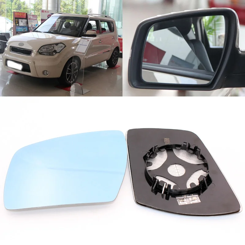 Зеркало бокового вида для KIA Soul 2010-2013 синее стекло с подогревом основания 1 пара |