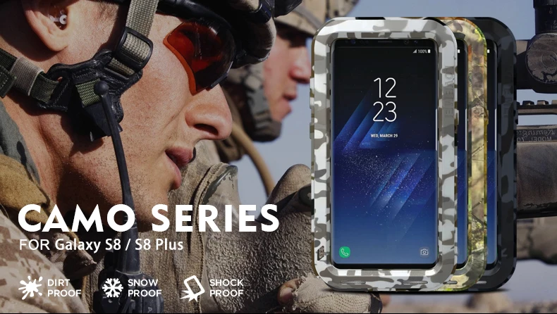 Чехол для Samsung Galaxy S8 LOVE MEI ударопрочный водонепроницаемый металлический защитный