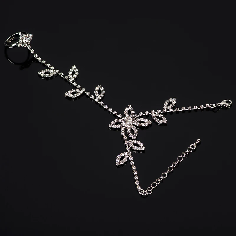 Новый 2016 новый многослойный браслет с кисточками из сплава со стразами манжета